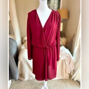 Joie Pollini Red Silk Wrap Dress